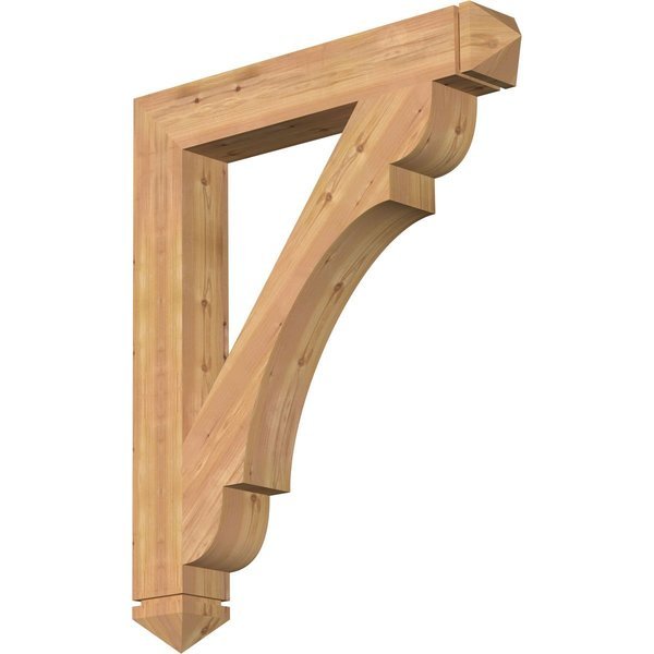 Olympic Arts & Crafts Smooth Bracket, Western Red Cedar, 5 1/2